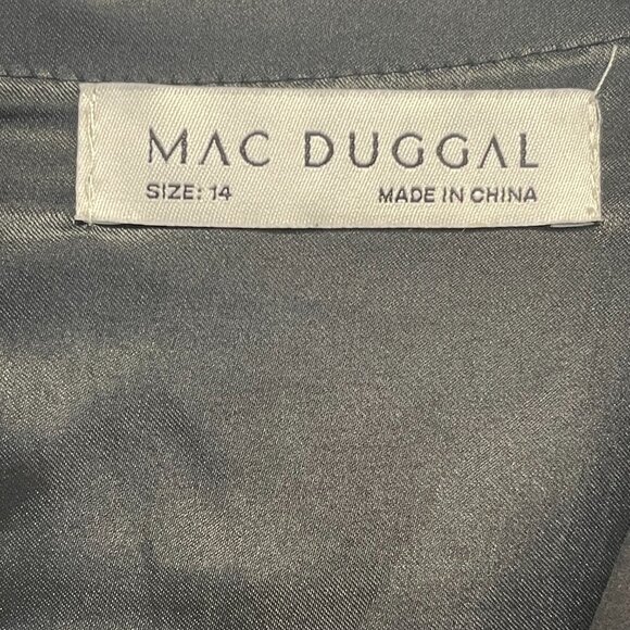 Mac Duggal Bishop Sleeve Floral Print Dress, Size 14 - NWT - Picture 7 of 10